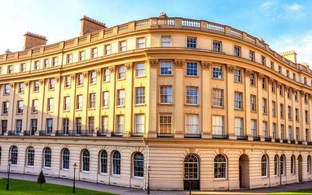 Iconic Royal Crescent terrace in Bath